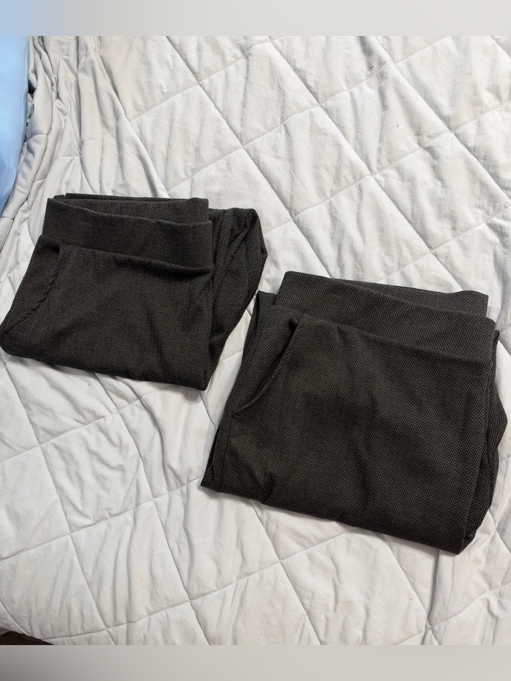 2 pair Terra & Sky Women’s Pull on Dress Pants with stretch Dark Gray 1X